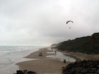 Strand mit Hangsegler